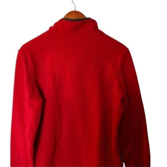 White Sierra Red  Fleece Snap Neck Buttons Pullover‎ size L Large - Picture 6 of 9
